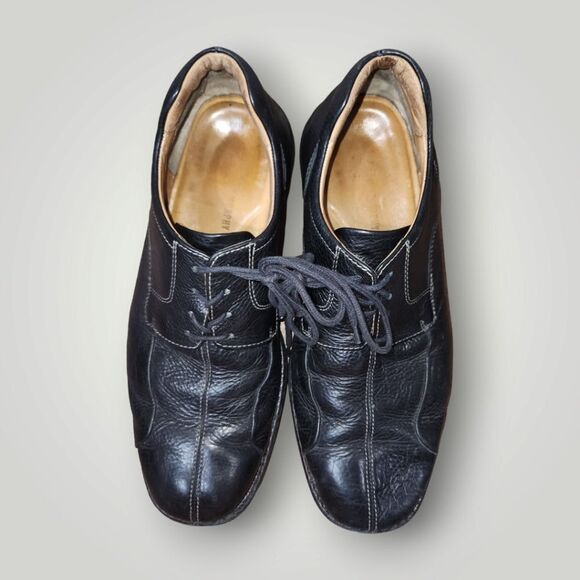 Johnston & Murphy Shuler Bicycle Oxfords Leather 20-7222 Black Lace up 10 - Picture 9 of 15
